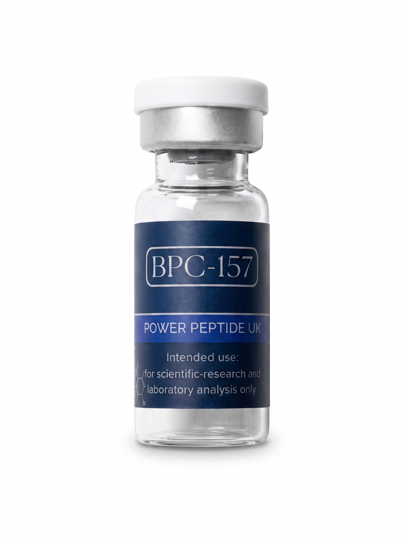BPC-157 vial - Power Peptide UK - for scientific research and laboratory analysis only